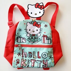Hello kitty mini christmas red green girls toddlers backpack kids bag
